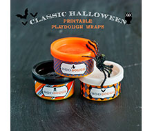 Classic Halloween Design Kit - Printable Boo Dough Playdough Wrapper - Instant Download